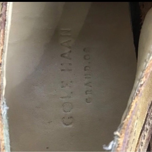 Cole Haan tan distressed leather dress shoes slightly worn leather shoes size 7 - Picture 8 of 14